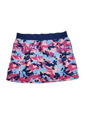 Reel Legends XL Floral Athletic Skort Built In Shorts Golf Tennis Zip Pocket